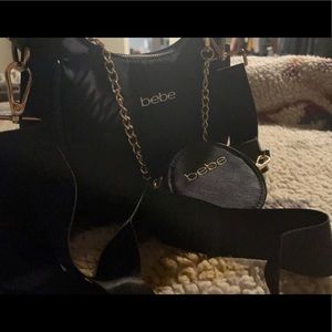 BEBE nylon crossbody purse